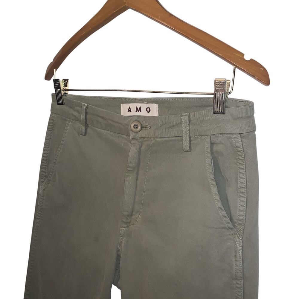 AMO Olive Green Easy Trouser Surplus - Utility Workwear Minimalist - 25 - Picture 5 of 7